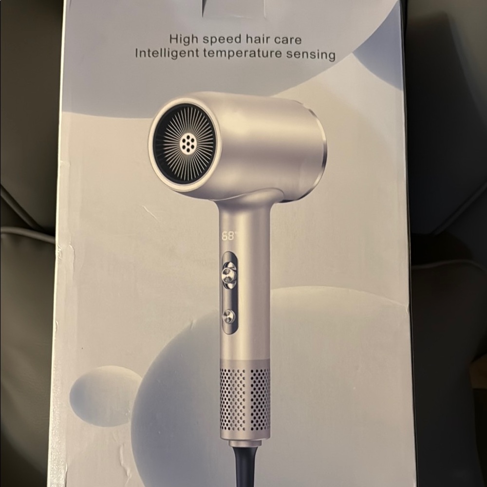 Sleek Silver Hair Dryer